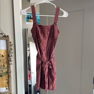 Abercrombie & Fitch Red Sleeveless Square Neck Sundress